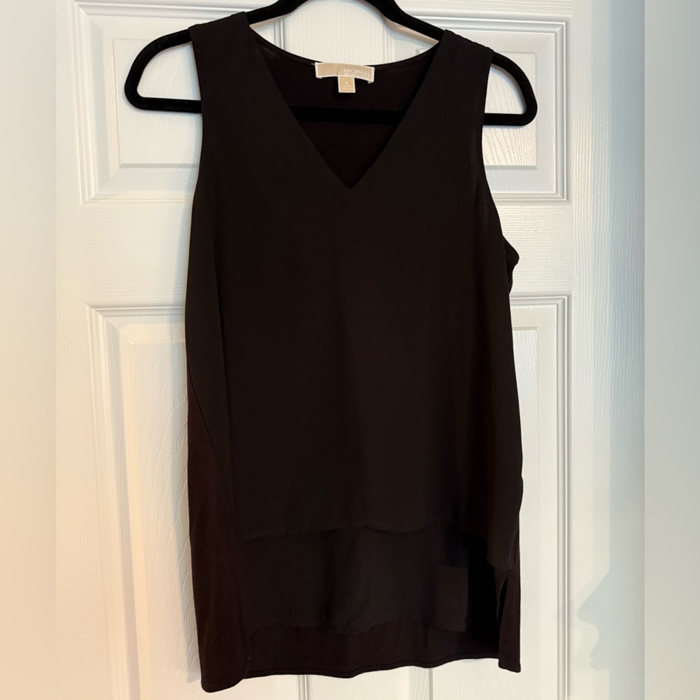 Michael Kors Deep Black V-Neck Top